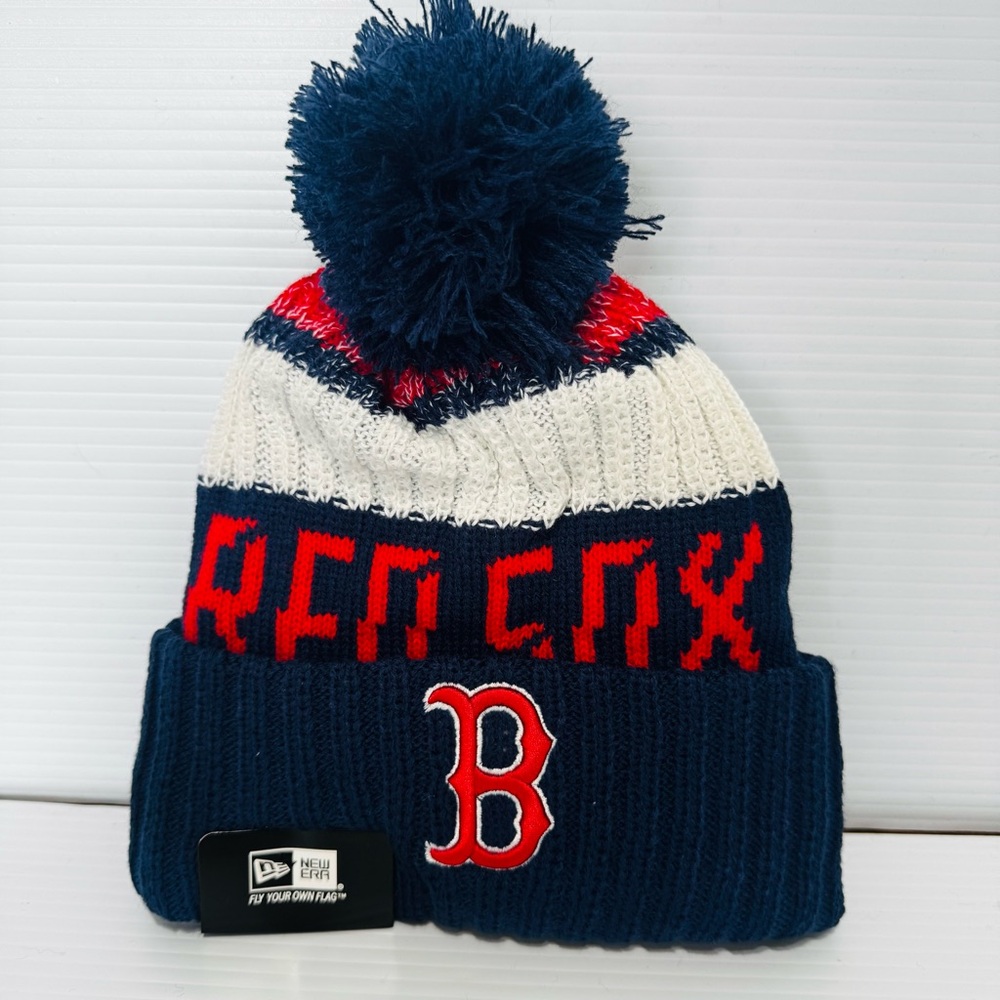 Boston Red Sox New Era Knit Beanie with Pom-Pom